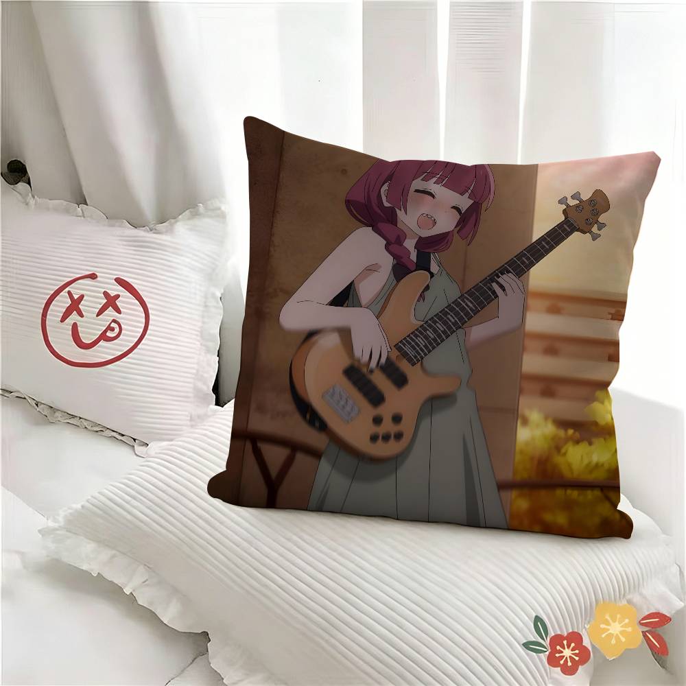pc Popular Anime Bocchi The Rock Pillow Case Fashion Square Pillowcase Bedroom Sofa Room Ins Decoration Leisure