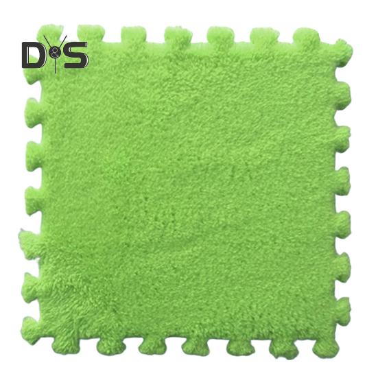 

Плюшевый ковер-пазл, блокирующийся напольный коврик, самодельная нескользящая ковровая плитка, детский игровой коврик для гостиных, спален, игровых комнат, детских комнат 30 cm флуоресцентный зеленый