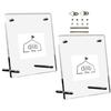 Dilib Trading Card Display, Card Case, Card Holder, 3-Way Card Stand Storage, Vertical/Horizontal/Wall Mounting (Clear, Set of 2)