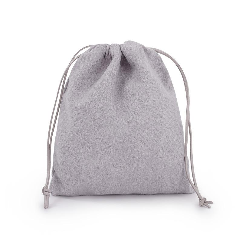 Suede Drawstring Storage Bag Reusable Gift Pouch for Jewelry Handbag Electronics Dustproof Pouch for Travel Organizer