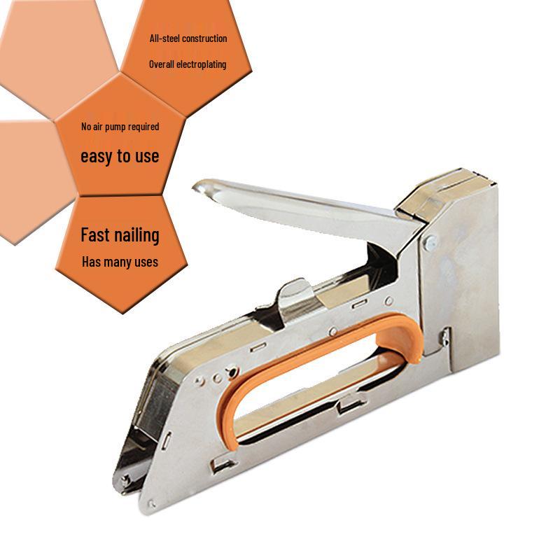 Manual Air Brad Nailer & U-Shaped Nail Stapler for Advertising Canvas & Oil Painting 1008F