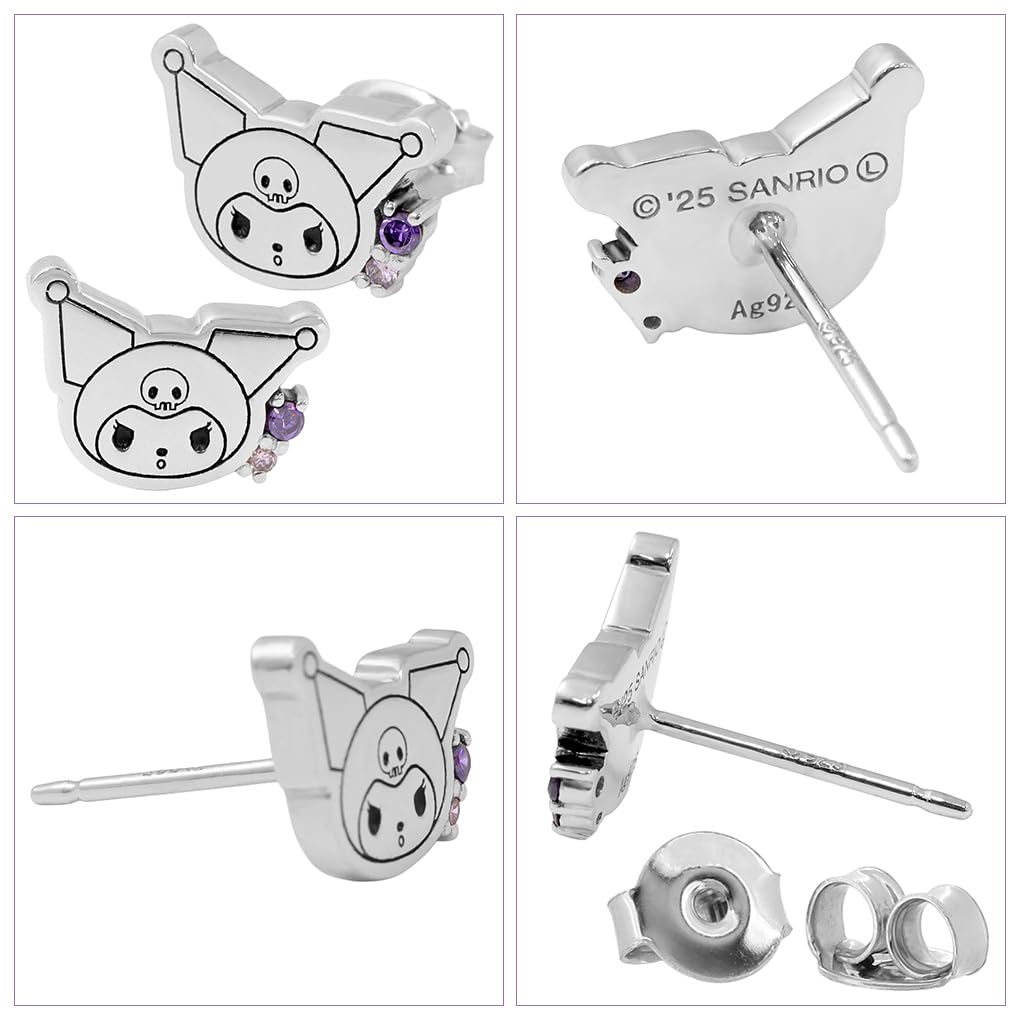 Gin no Sanrio Limited Edition Kuromi Earrings 2P both Sterling Silver 925 Kuromi Goods for Women [Shinjuku Kura] (for ears)