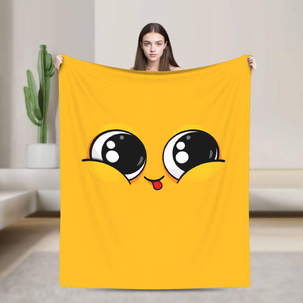 Warm Cozy Throw Blanket Plane Travel An Angry Face And Eyes Funny Meme Blankets Flannel Bedspread For Bedroom Sofa Bed Cover