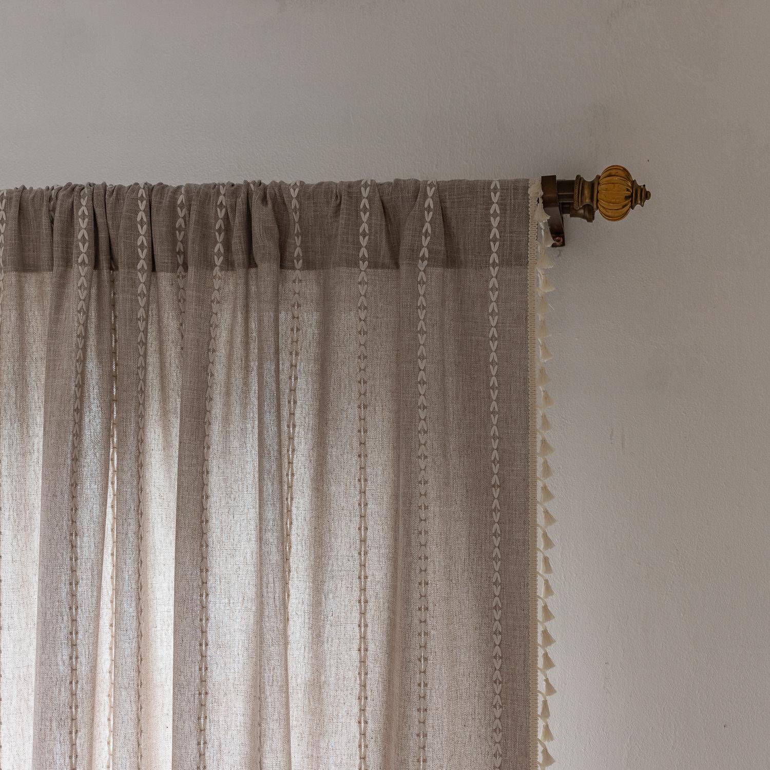 

Комплект для спальни, полосатая трехмерная занавеска с карманом, серо-белая гостиная, детская комната, затемняющая плавающая занавеска W140*H240cm кофейный