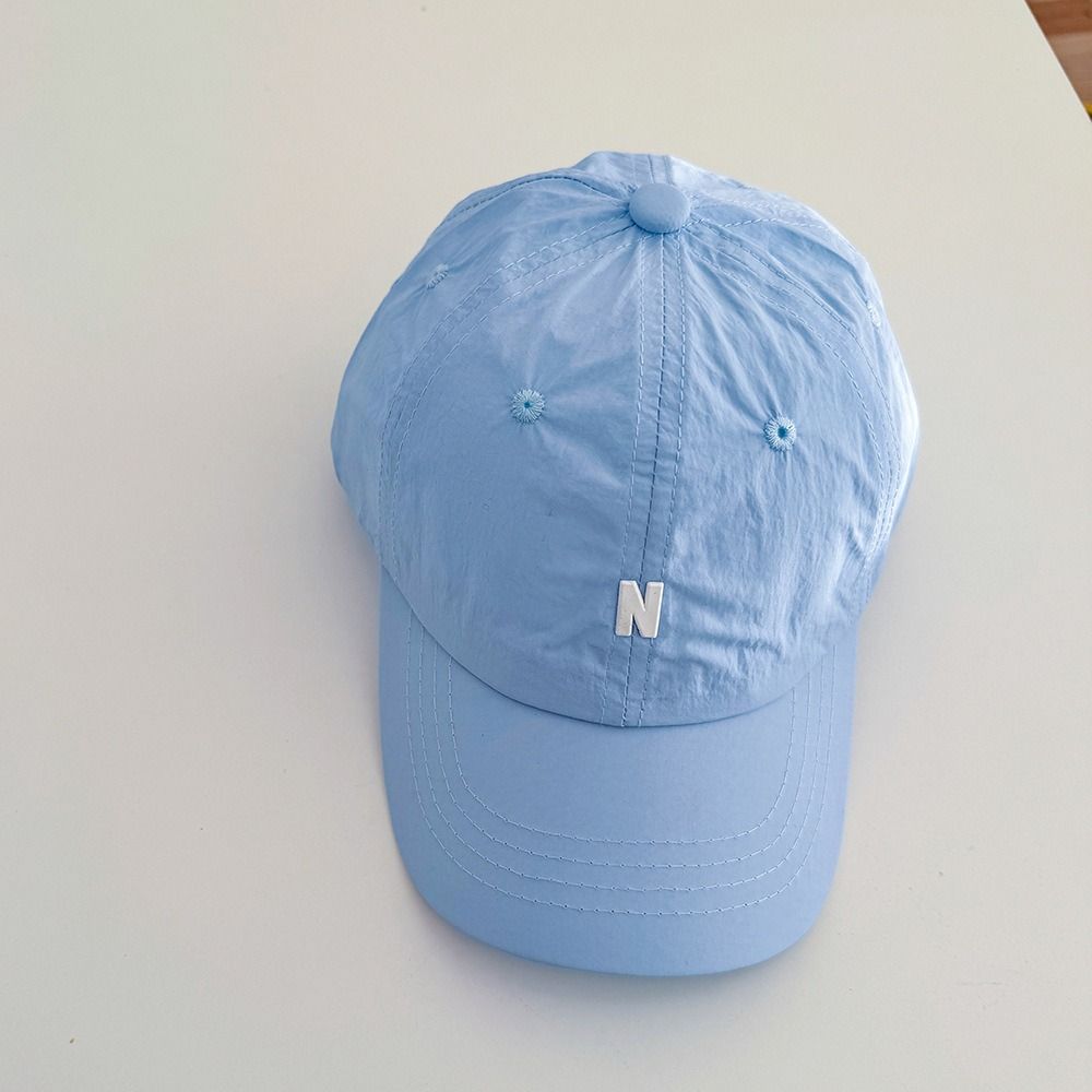 Letter N Children Baseball Cap Summer Sun Protection Cap Korean Boys Girls Peaked Hat Kids
