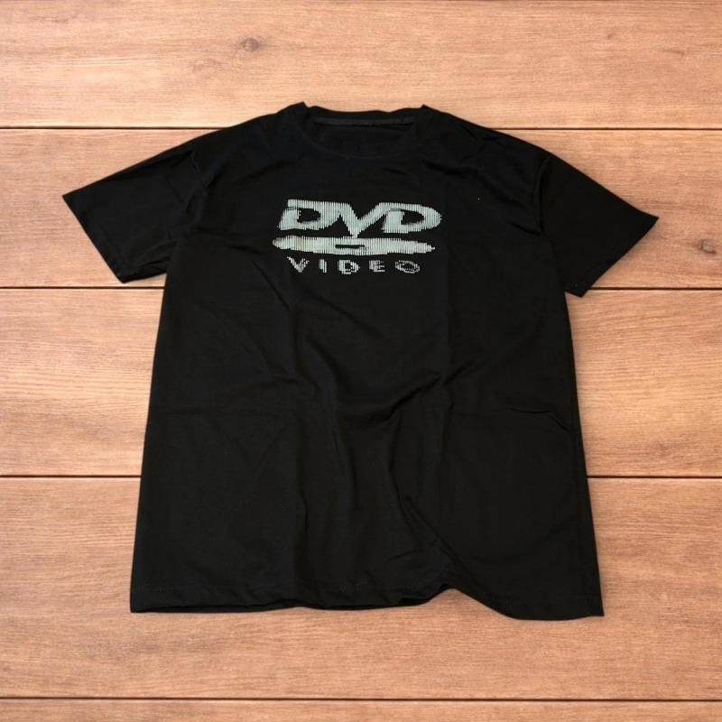 Vintage Style Vintage DVD Video Tshirt for Summer New for Couples Casual and Fashionable Street Style Top