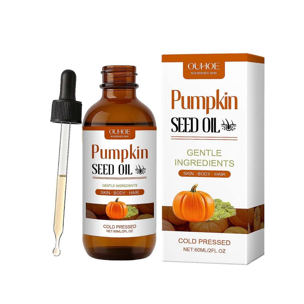 OUHOE Pumpkin Seed Hair Essential Oil Softens And Nourishes Hair, Refreshes And Cares For The Scalp, And Moisturizes And Hydrates Hair Strands