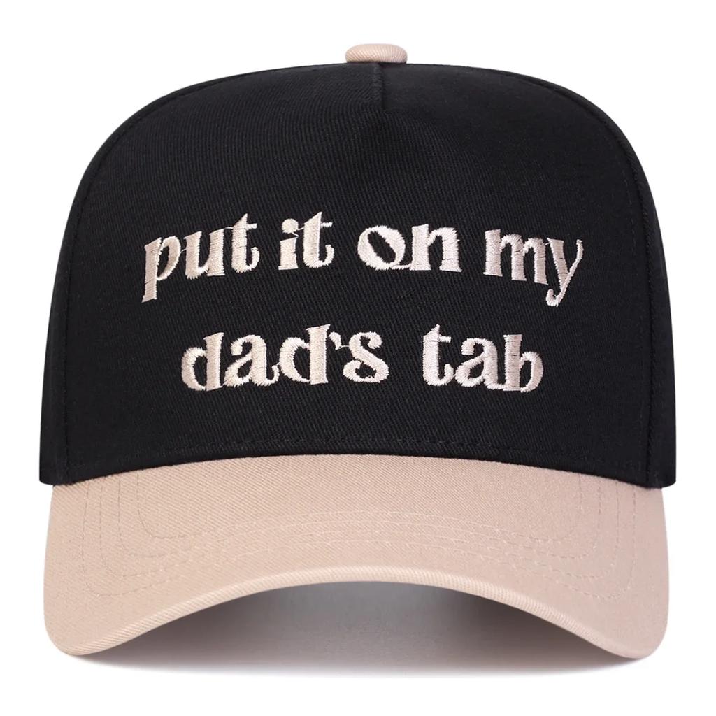 Unisex Put It Oh My Dad's Tab Embroidery Baseball Caps Spring Autumn Outdoor Adjustable Casual Hats Sunscreen Hat Sports Cap