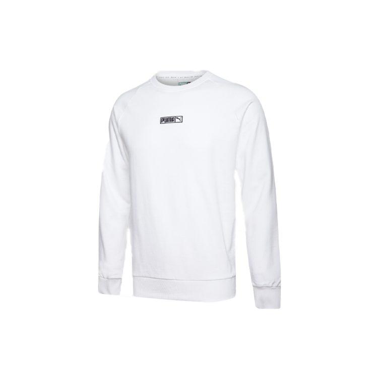PUMA Sweatshirts Unisex White Crew Neck Moderate Regular 597358-02