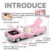 1:24 Eldorado Biarritz 1959 Escalade Car Model Toy Shock Absorption Music Light Miniature Sports Cars Models Hobby Ornaments