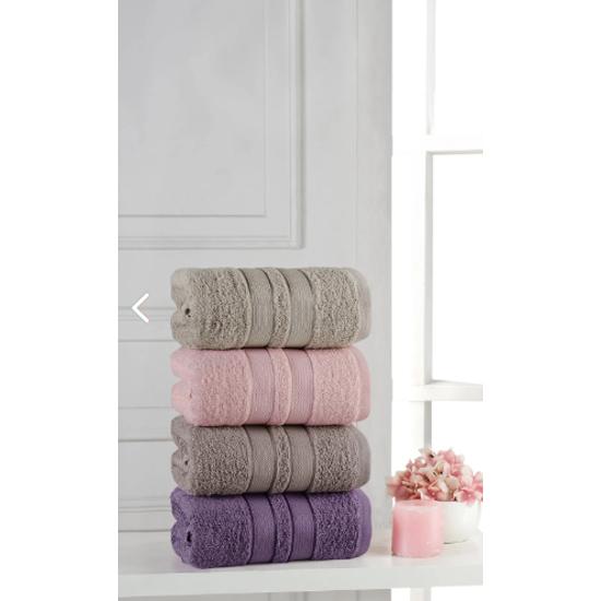Mila 50x90 Cm Set of 4 Hand and Face Towels