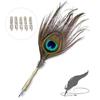 Calligraphy Peacock Feather Dip Quill Pen Writing Ink Set Stationery Gift Box With 5 Nibs