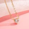 925 Sterling Silver 2- Layer Love Heart Chains Necklace For Women Choker Chain Wedding Engagement Jewelry Gift