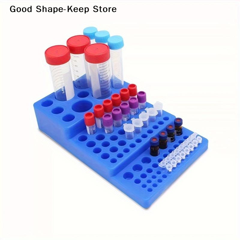 Sturdy Lab Tube Rack Fits 0.2–50ml Centrifuge Tubes Multipurpose Sample Holder for Scientific and Educational Settings