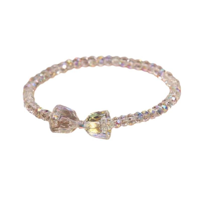 

Нежный красочный кристальный браслет корейский бантик стразы бусины браслеты браслет цепочка для женщин свадебные украшения подарок 1