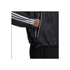 adidas BSC Striped Zip Pocket Detail Drawstring Hooded Jacket Women Jacket Black H55345