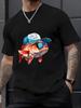 Unisex Cotton Tee Salty Boy Fish Graphic Short Sleeve Crew Neck Casual Street T Shirt For Fishing Lovers Summer Daily Tops