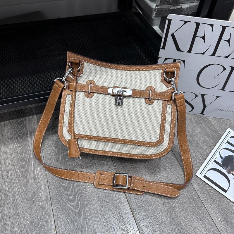 Lychee pattern 28CM gypsy women's bag first layer cowhide canvas messenger bag