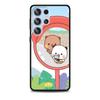 Peach And Goma Cat Case for Samsung Galaxy S23 S21 S20 FE S24 S22 Ultra S10 S10e S9 Plus Soft Black TPU Phone Cover Bumper