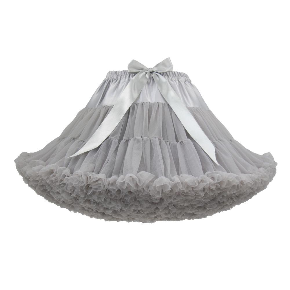Weißer Erwachsenen Mesh Puffrock - Super Puffiger Halbkörper-Kostüm-Petticoat