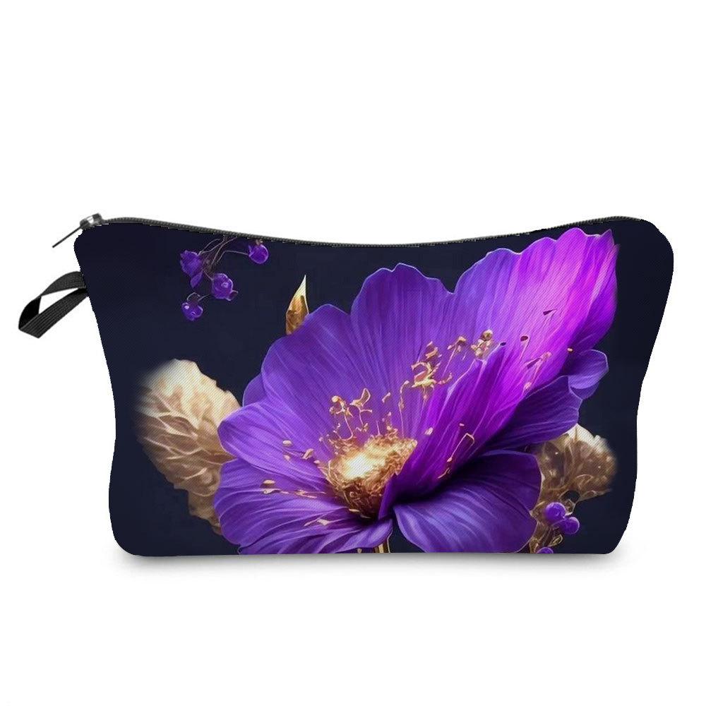 Women Flower Print Cosmetic Bag Toiletries Organize Travel Storage Case  6394 CLE