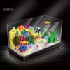 Real Culturable Fish Tank Underwater World Building Brick Titanic Silent Mary Pirate Ship Mini Block Toys Collection With Light