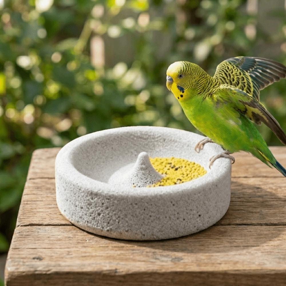 Anti-Knoei Papegaai Poot Slijpkom Ronde Huisdier Waterbak Cavia Voedselbak Decoratief
