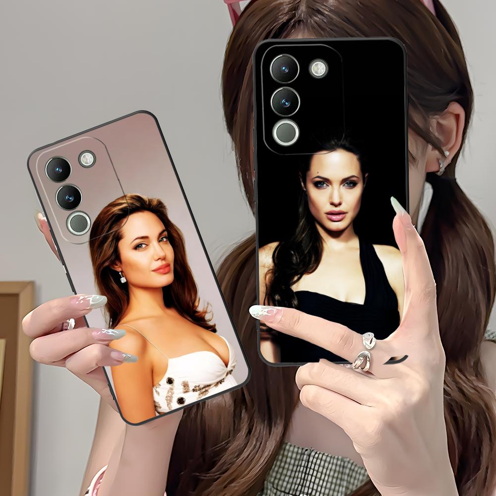 Angel Jolie Matte TPU Mobile Phone Case for VIVO Y77 76 75 74 73 72 58 56 55 51 50 38 36 Y19 Y18 Y03 Y01 5G Colorful Cover