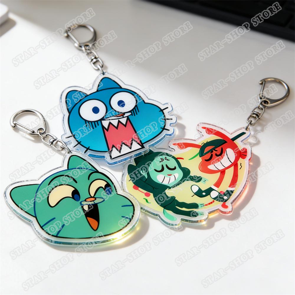 Beliebte Cartoon Gumball Watterson Schlüsselanhänger für Zubehör Süßer Darwin Watterson Tawog Schlüsselanhänger Schmuck Fans Freunde Geschenke