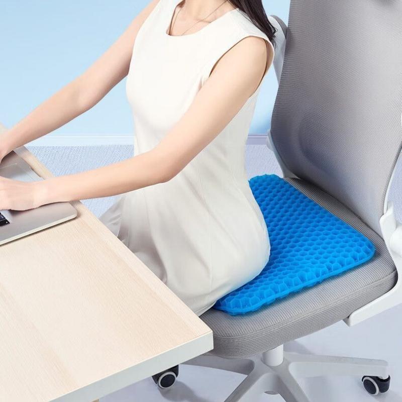 Honeycomb Gel Seat Cushion, Breathable and Cooling Chair Cushion for Summer, Car Silicone Cooling Cushion, Thickened and Comfortable Seat Cushion.