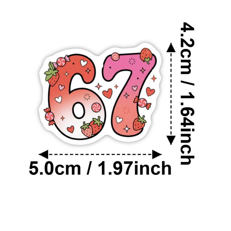 50Pcs Funny 67 Graffiti Stickers Creative Cartoon Decal Diy Luggage Phone Guitar Cup Skateboard Waterproof Sticker