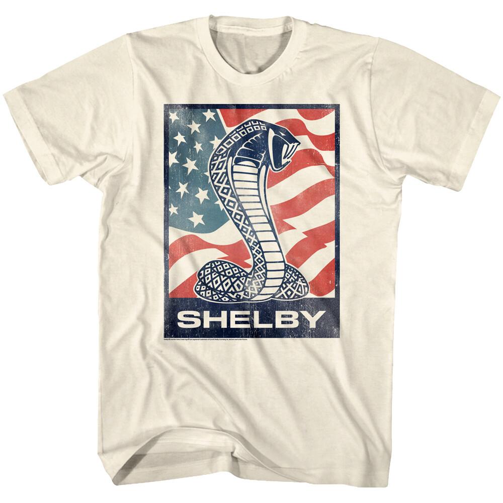 Shelby Cobra USA Flag Men T Shirt American Stars Stripes Classic Snake Sports XL