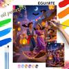 Aladdin Princess Halloween Oil Paint by Numbers Painting Kit Hand Painted Home Decor Gift