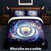 Manchester City Design Bed Bedding Set 1 Duvet Cover + 2 Pillowcases Soft Breathable Household Bed Linens