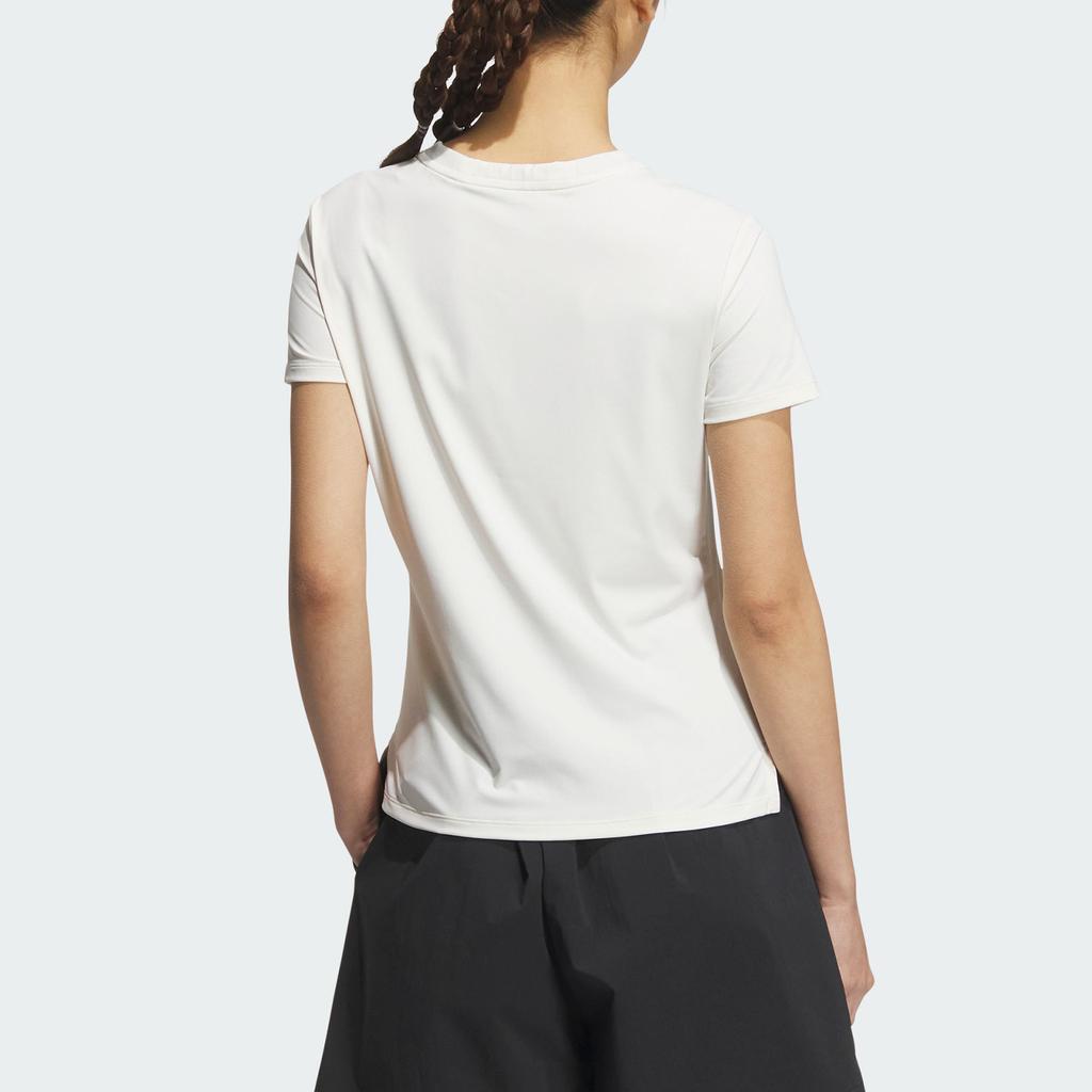 Adidas Kühles Gefühl Rundhals Slim Fit Kurzarm T-Shirt Damen Oberteile Rosa Weiß JD5261