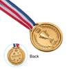 1.5" Mini Bronze Award Medals Plastic Winner Medals for Award 3rd Place with Neck Ribbon for Sports Competitions Party Favors