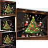 Christmas Scene Pvc Static Cling Window Decal With Santa And Tree For Holiday Decor