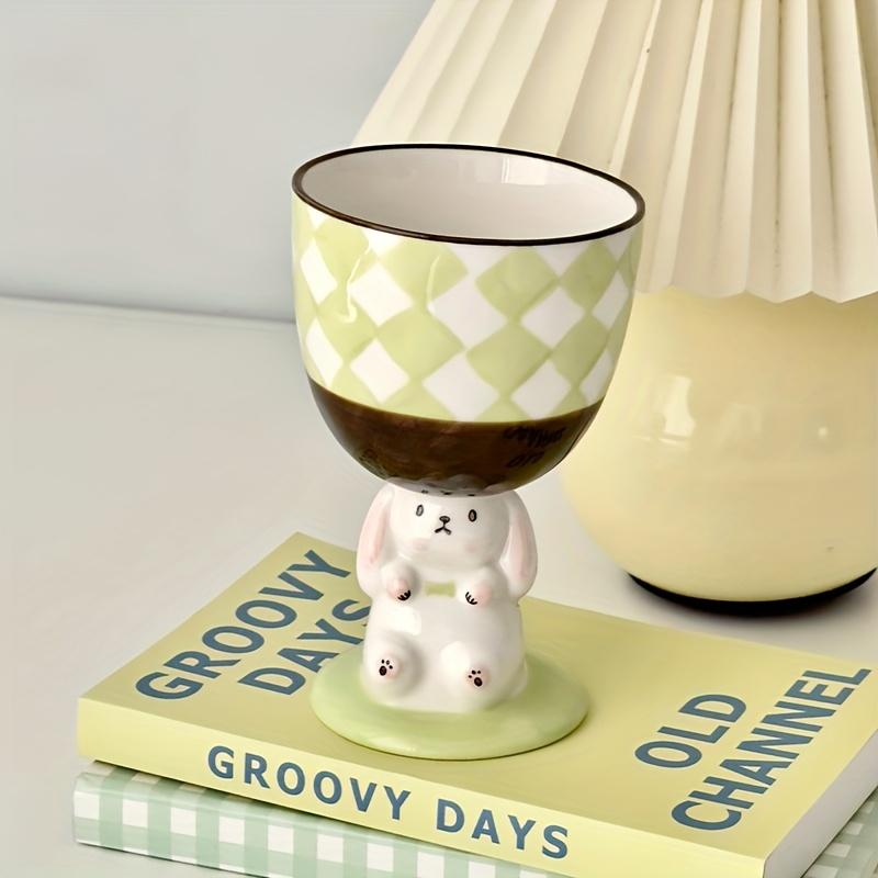 

Rabbit Ceramic Cup Coffee Mug Cute Cartoon Bunny Handmade Figurine Mugs Wine Goblet Drinking Cup Easter Romantic Gifts For Girls 200ml
