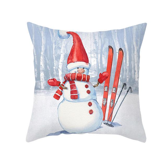 Weihnachten Zwerg Kissenbezug Weihnachten Home Dekoration Sofa Kissen Abdeckung Kissenbezug Kreuz-grenze