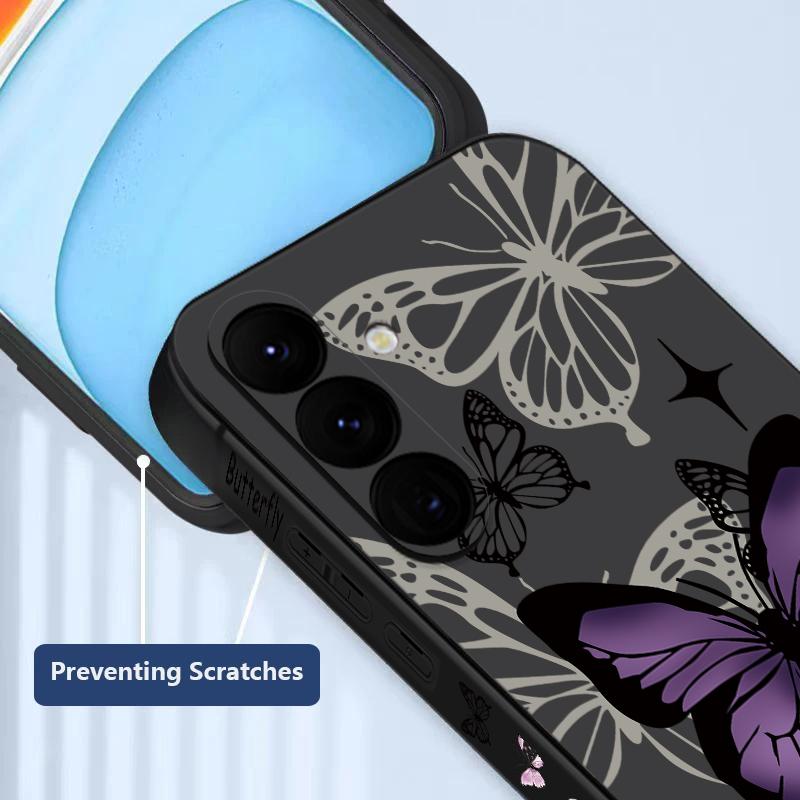 Colorful Butterfly Print Case For Samsung Galaxy S26 S25 Ultra S24 S23 S22 Plus S21 FE A15 A16 A17 A35 A36 A54 A55 A56 5G Soft Cover