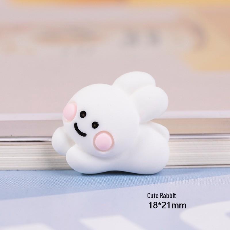 DIY Resin Cartoon Bunny & Flower Heart 3D Stickers for Phone Cases & Cups