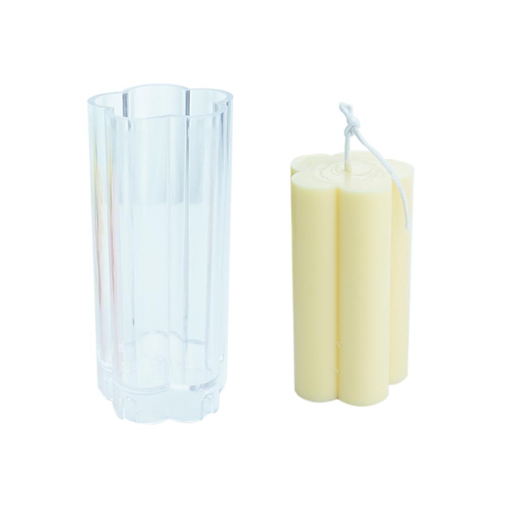 Candle Mold Soap Making Stripe Match Large Cylinder Rib Handmade Plastic Clay Tools DIY Craft Church Wedding Supplies
