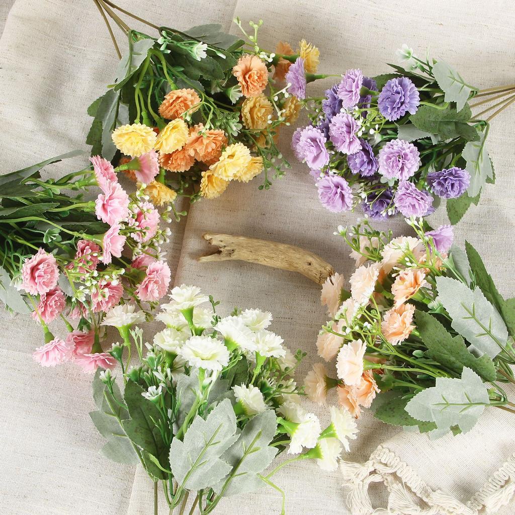 Artificial Flowers Silk Embroidered Ball Home Festival Party Room Vase Table Wedding WreathAutumn Decora Bridal Bouquet Diy Gift