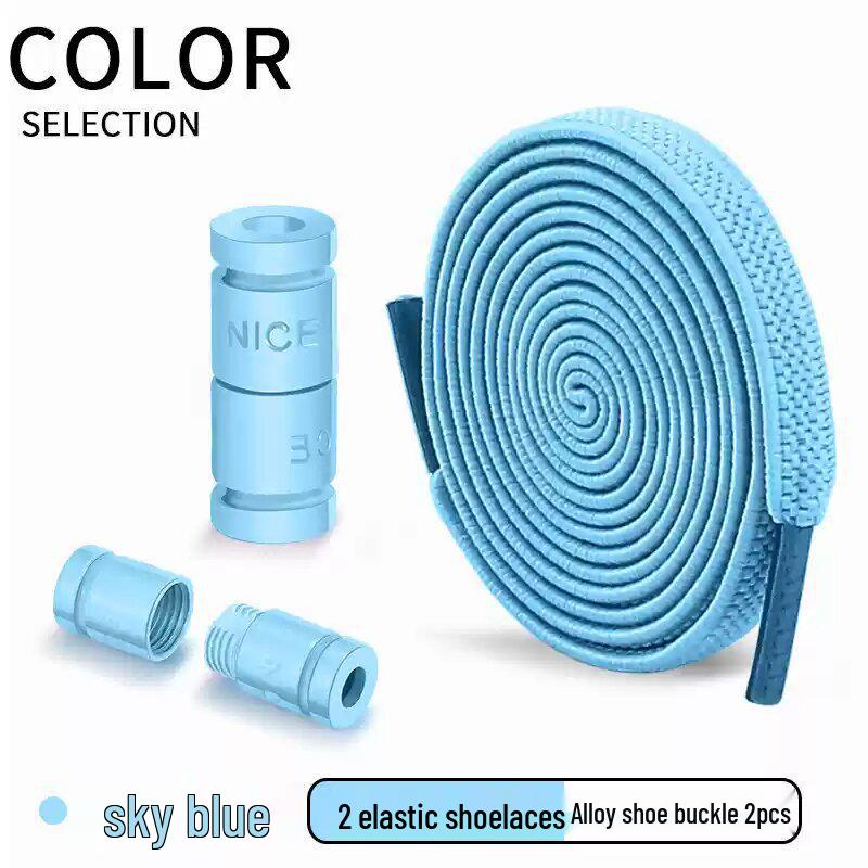 Green No-Tie Elastic Shoelace Buckle - Easy Fit for Men, Women & Children