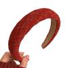 Christmas Theme Red Headband for Women Girl Non-Slip Festival Headband Makeup Hairhoop Soft Sponge Hairband Accessories