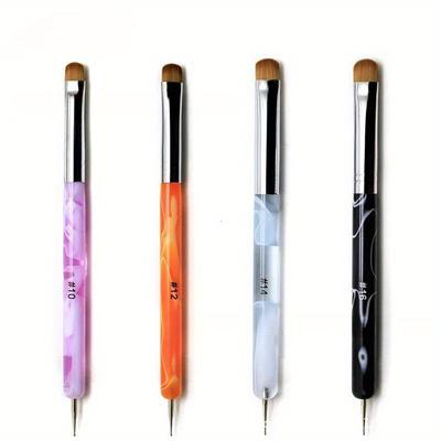 Pennello per Nail Art Francese Penna Dotting per Nail Art a Doppia Punta Disegno Acrilico Strumento per Manicure per Principianti per Dipingere Gel con Strass