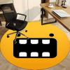 1pc Funny Teeth Office Round Area Rug, Under Office Chairs Bedroom Living Room Home Decor, Room Deco