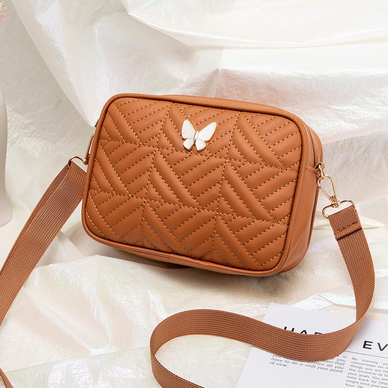 

Женская сумка простая сумка из ниток с вышивкой модная сумка для камеры широкий плечевой ремень сумка через плечо женская сумка одна штука коричневый