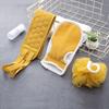 3Pcs/Set Bath Towel Exfoliating Set with Back Scrub Towel Gloves Deep Skin Cleansing Massage Bath Accessories