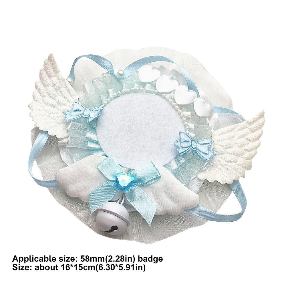 Handmade Badge Displaying Case Lace Wings Bow Badge Organizer Versatile DIY Pain Bag Filler  Girls